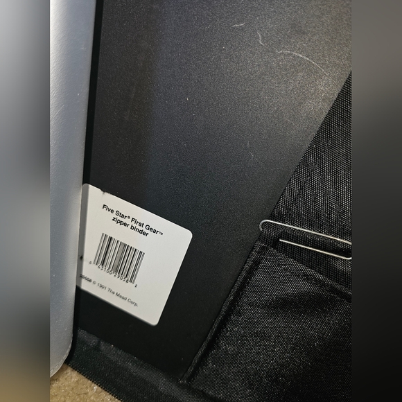 Mead Five Star Trapper Keeper Black 3 Ring Binder Zipper School Student VTG 1991 - Picture 10 of 11
